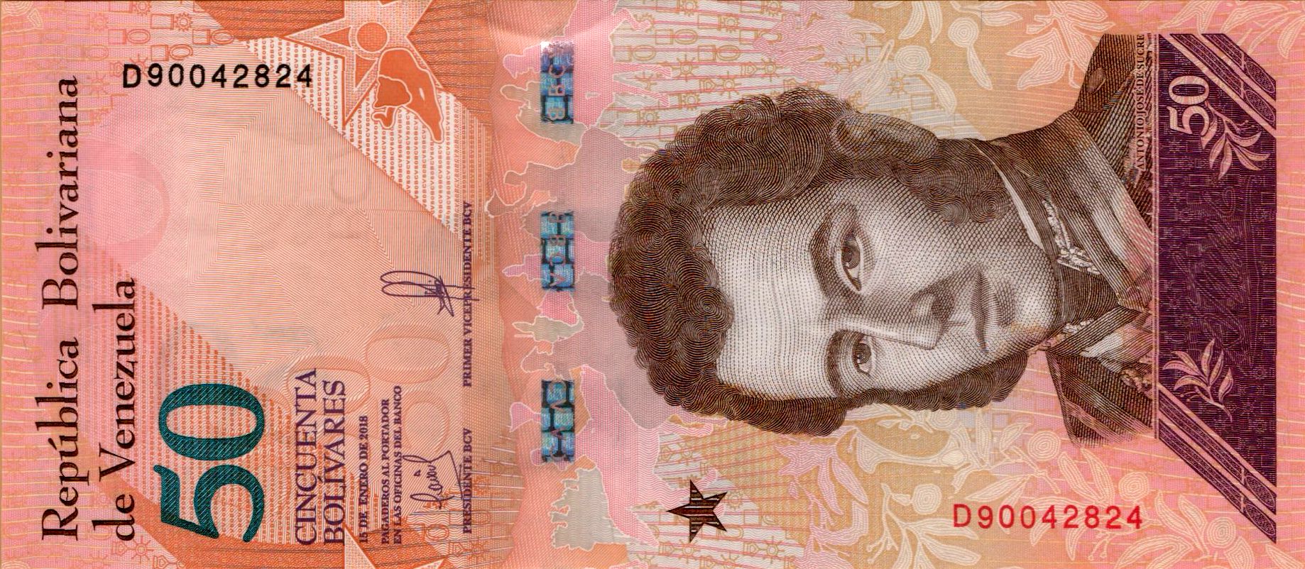 Venezuela 50 2018 UNC P-105/a